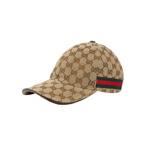 gucci stamp print canvas baseball hat|Gucci Original GG Canvas Baseball Hat with Web Beige/Brown.